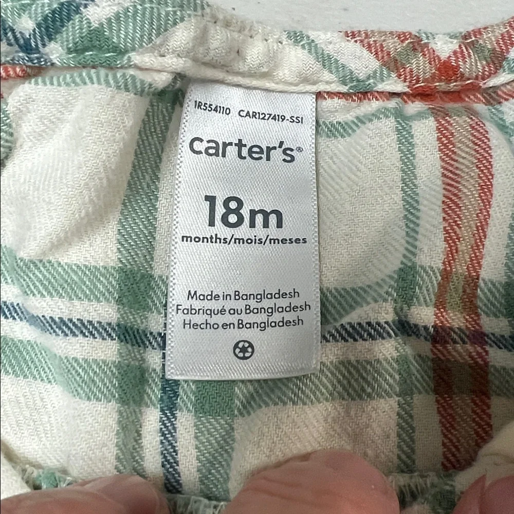 Carters charming plaid
